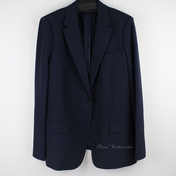 NWT Theory Staple Blazer in Admiral Crepe, Deep Navy - Picture 3 of 12